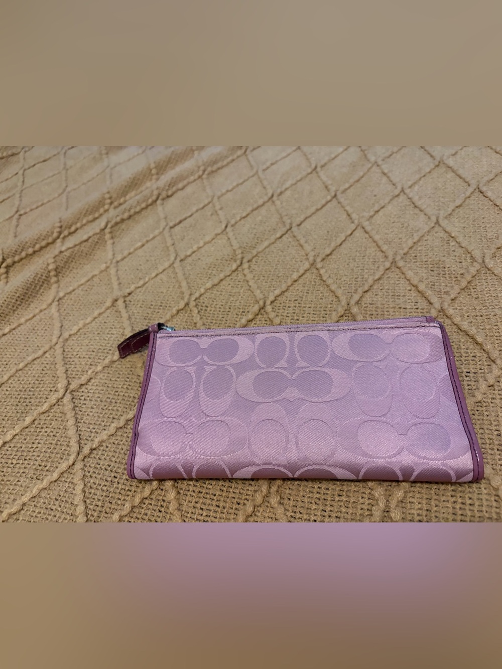 Coach Lilac Signature Accordion Wallet - Picture 3 of 4
